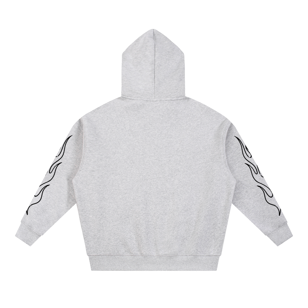 Caffeinated Chaos Zip-Up Hoodie- Gray