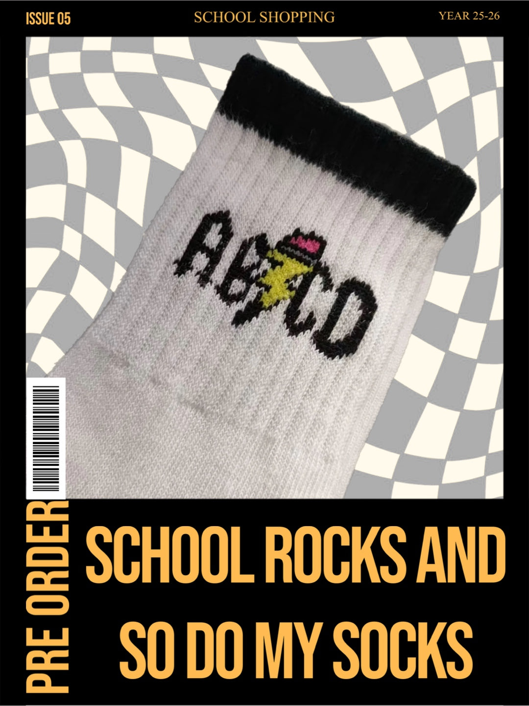 *PREORDER* ABCD Sock will ship separate of order estimated End of July/Early August