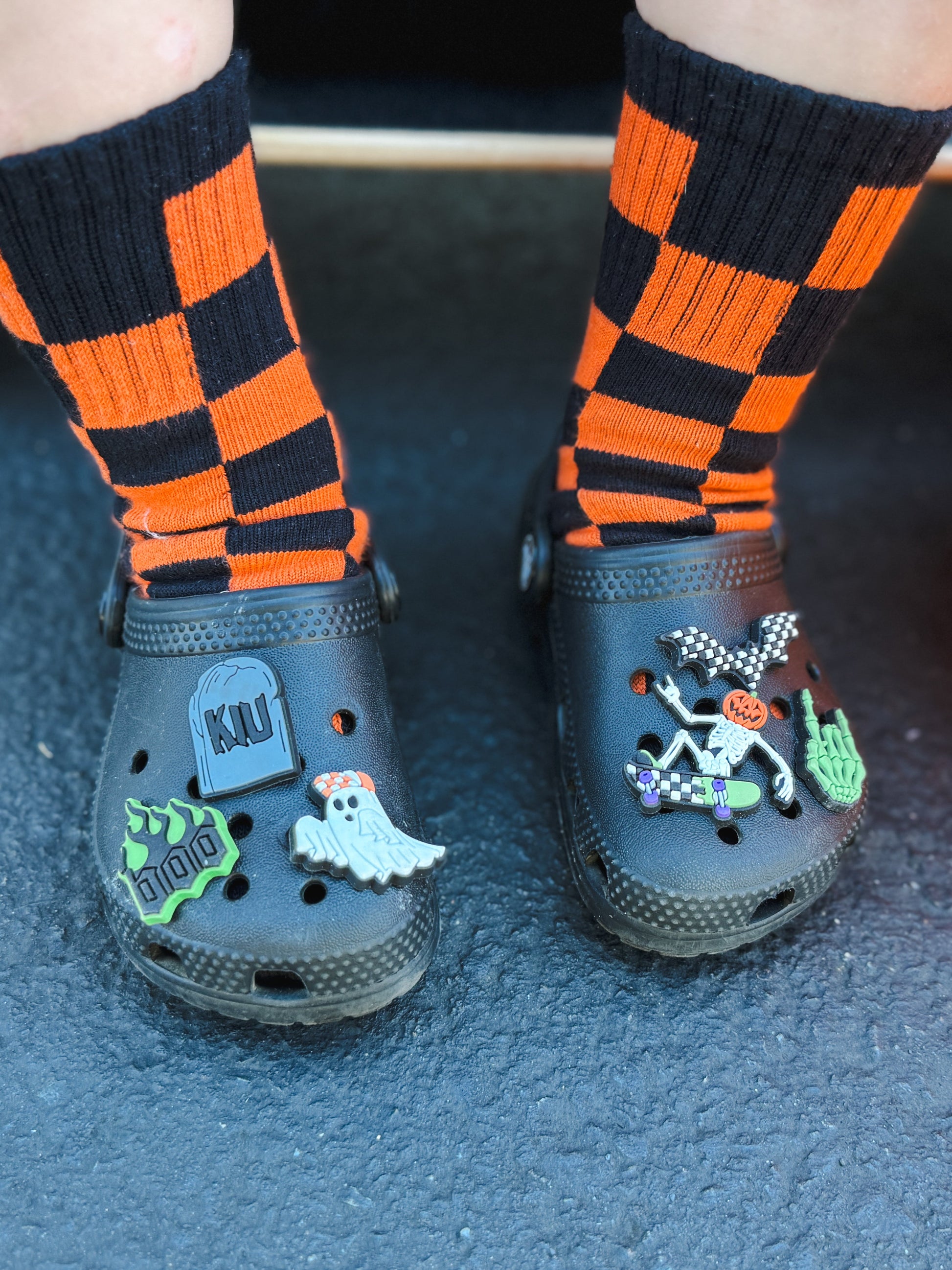 Orange and Black Check