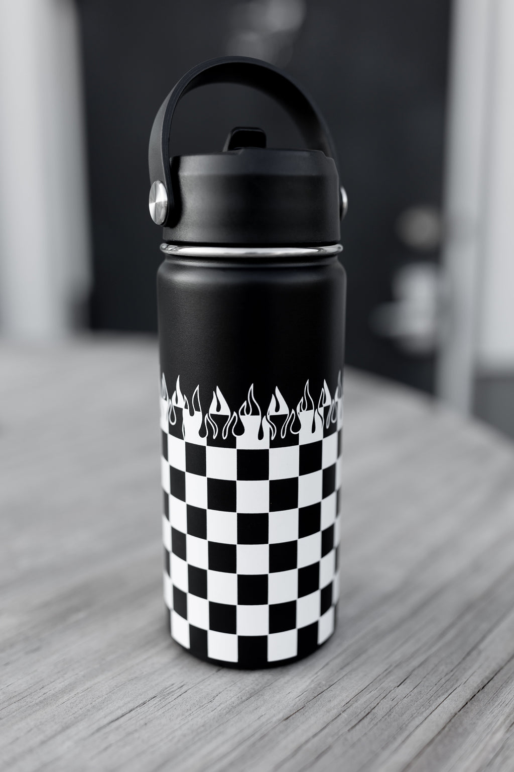 Checker Flame 16 Oz Water Bottle