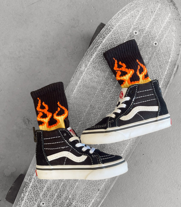 Orange Flame Socks