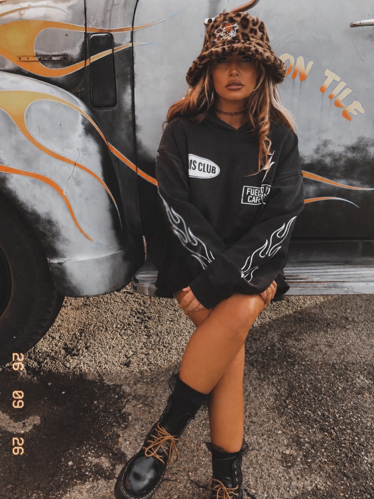 Caffeinated Chaos Hoodie - Vintage Black