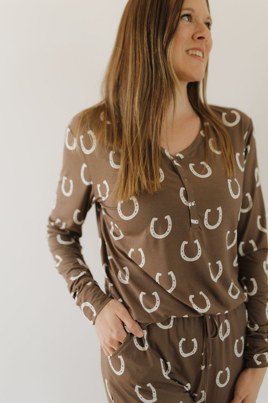 Women's Long Sleeve Bamboo Pajama | Giddy Up