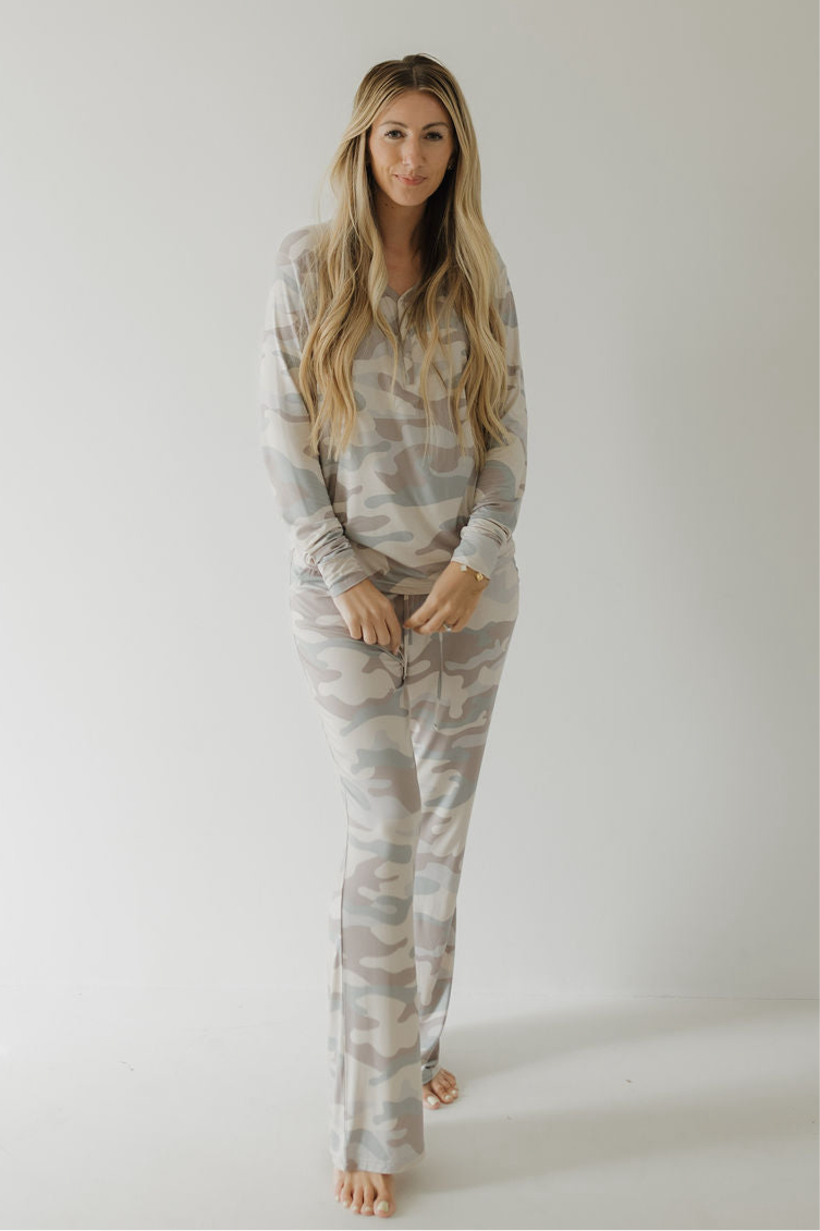 Women's Long Sleeve Bamboo Pajama | Camo
