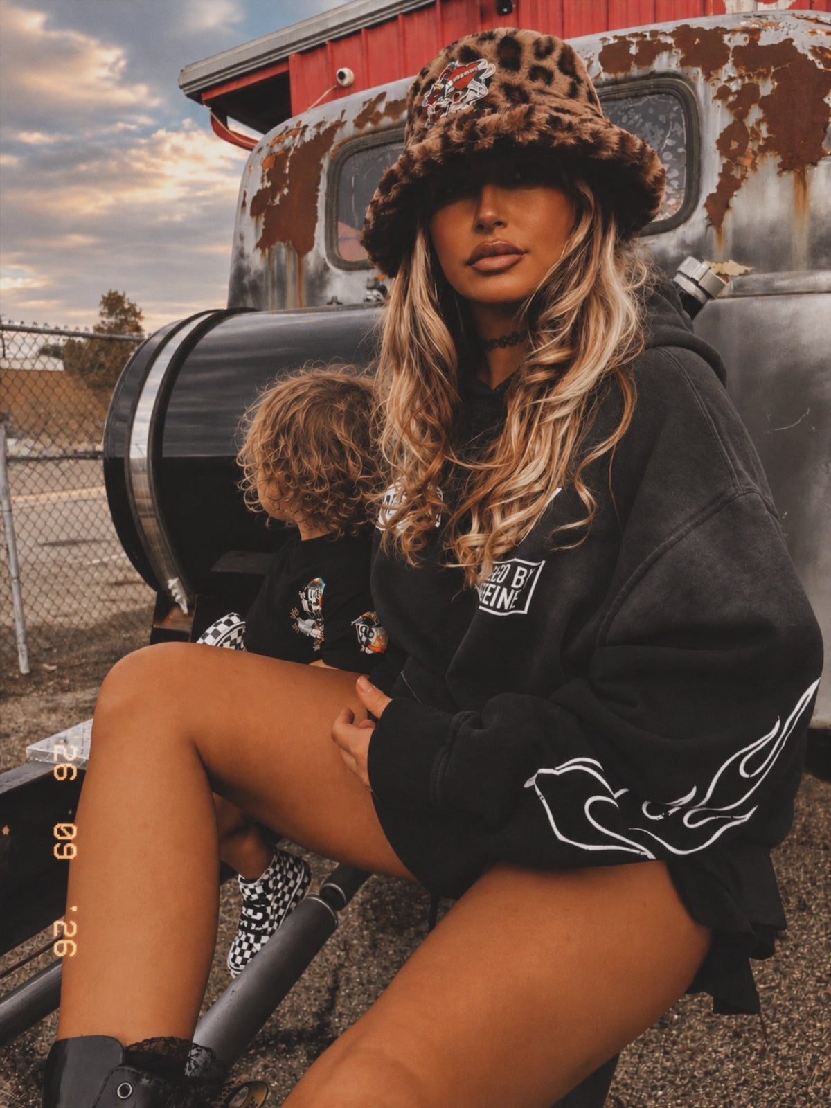Caffeinated Chaos Hoodie - Vintage Black