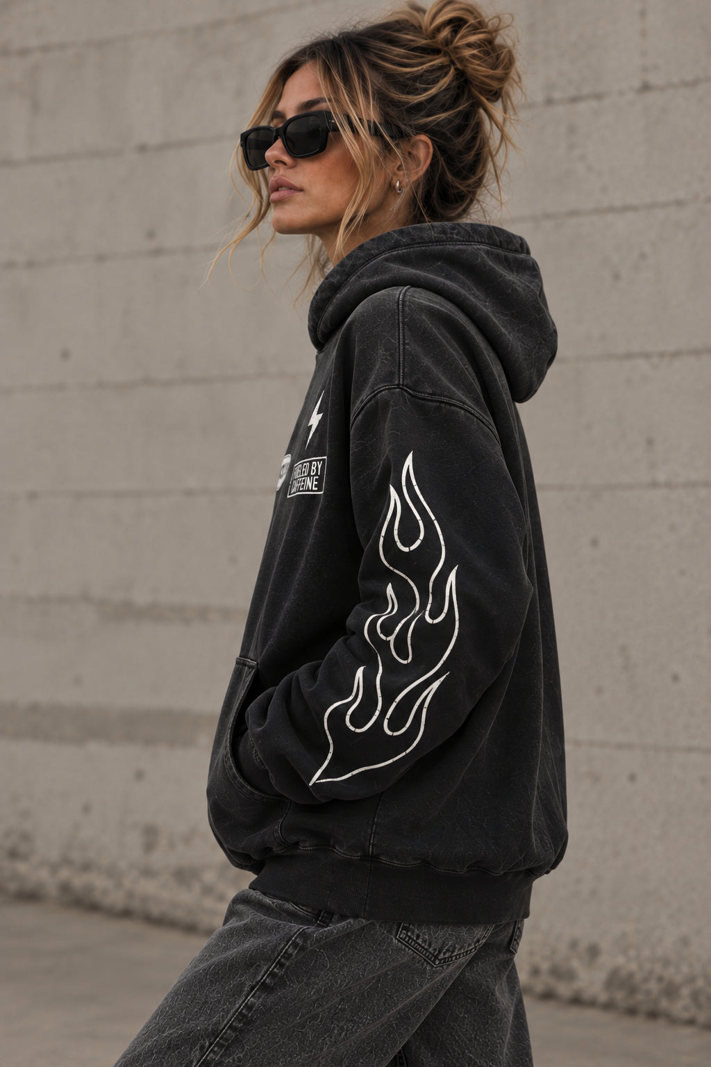 Caffeinated Chaos Hoodie - Vintage Black