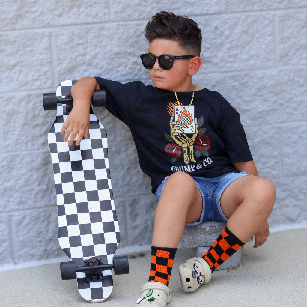 Orange and Black Check