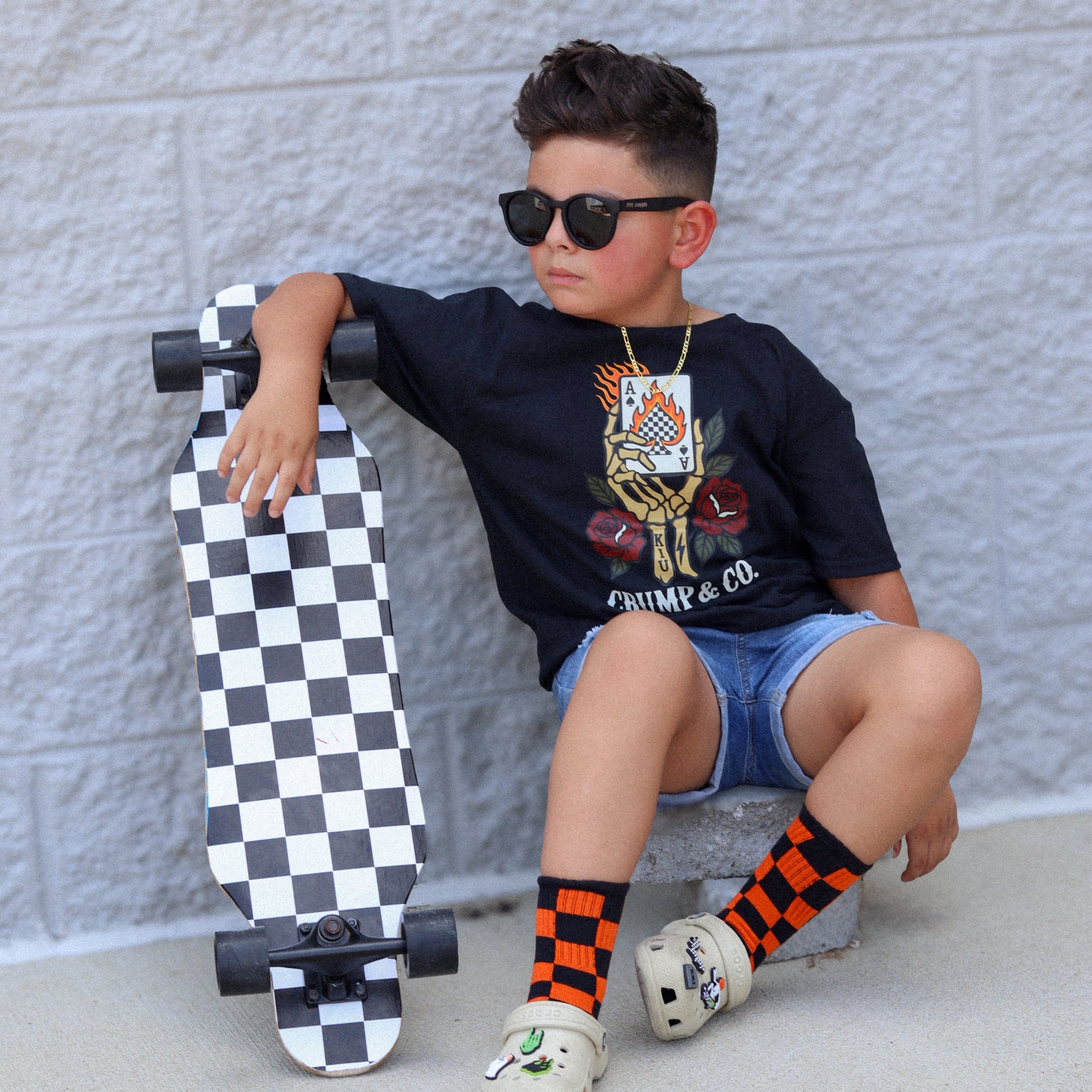 Orange and Black Check