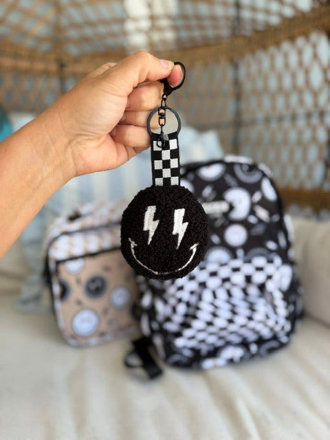 Black Smiley Keychain