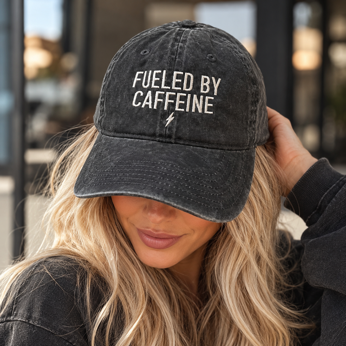 Fueled By Caffeine Dad Hat