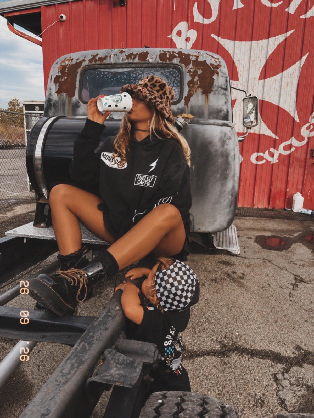 Caffeinated Chaos Hoodie - Vintage Black