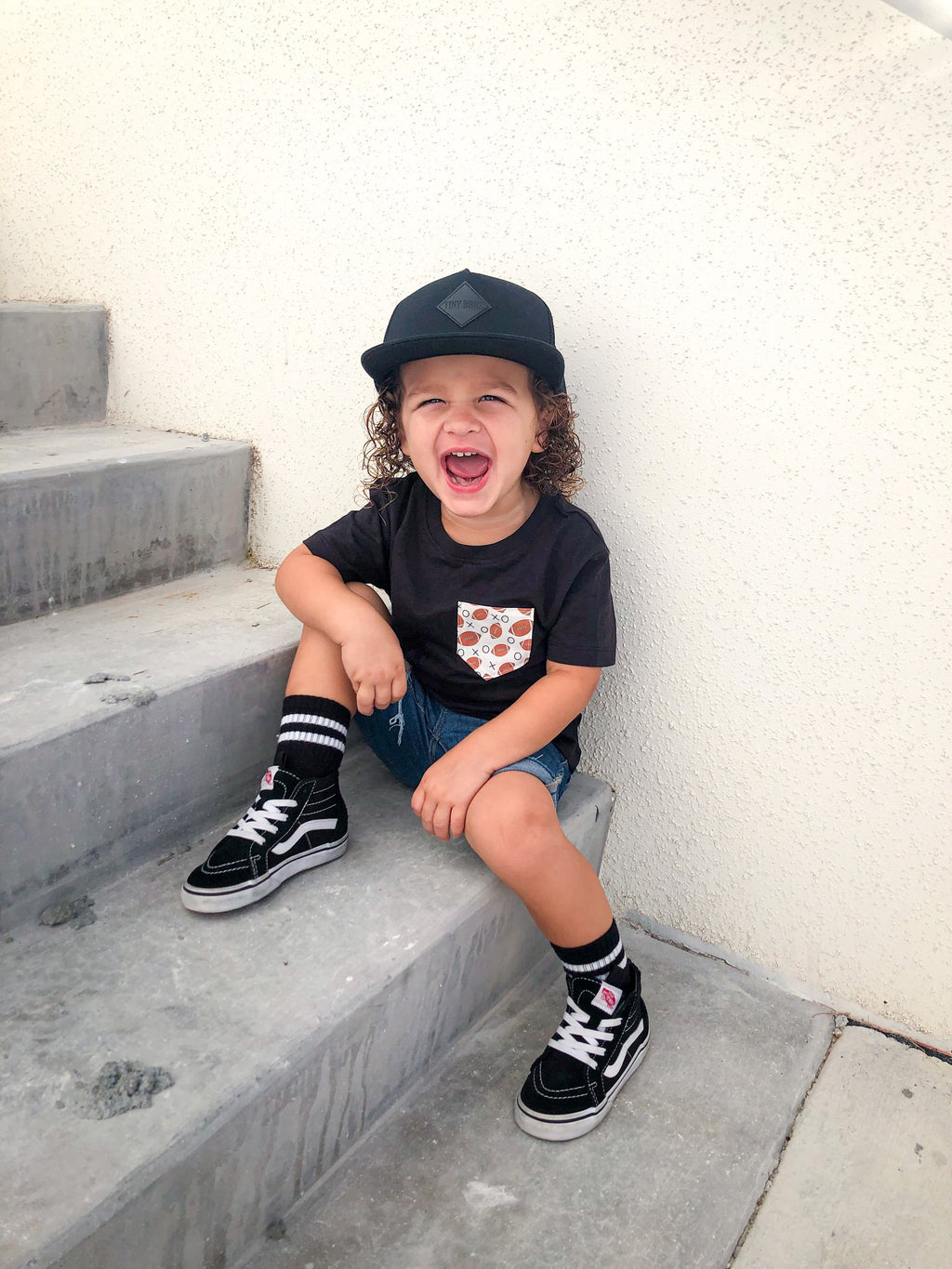 Signature Black Sock White Stripe