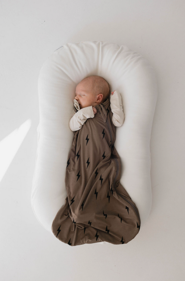 Bamboo Sleep Sack | Brown & Black Lightning Bolt