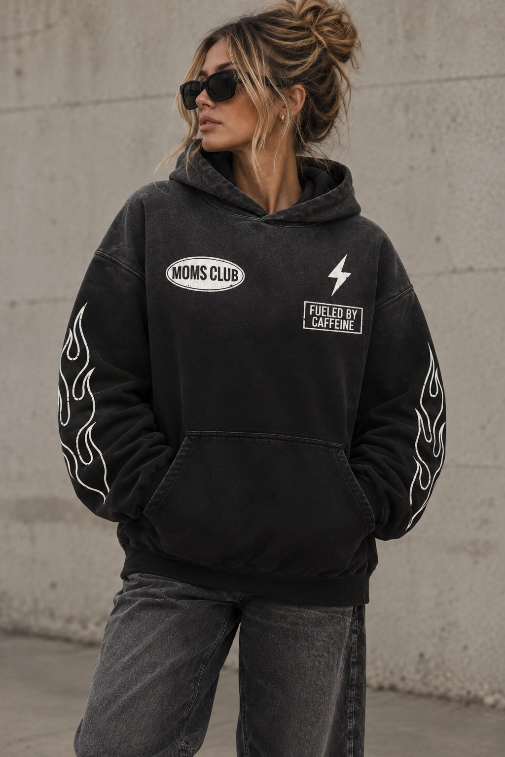 Caffeinated Chaos Hoodie - Vintage Black