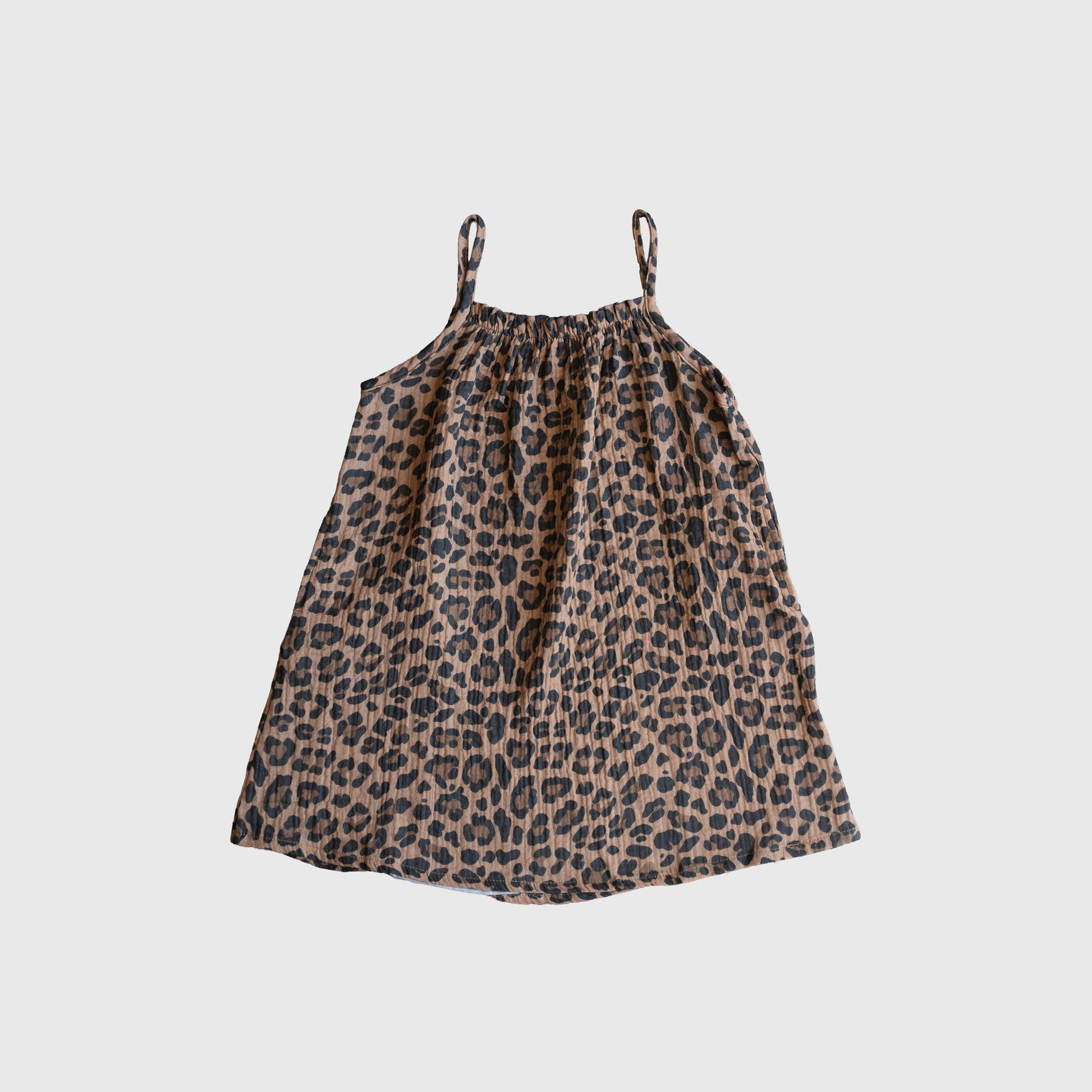 Child Muslin Sleeveless Dress | Leopard