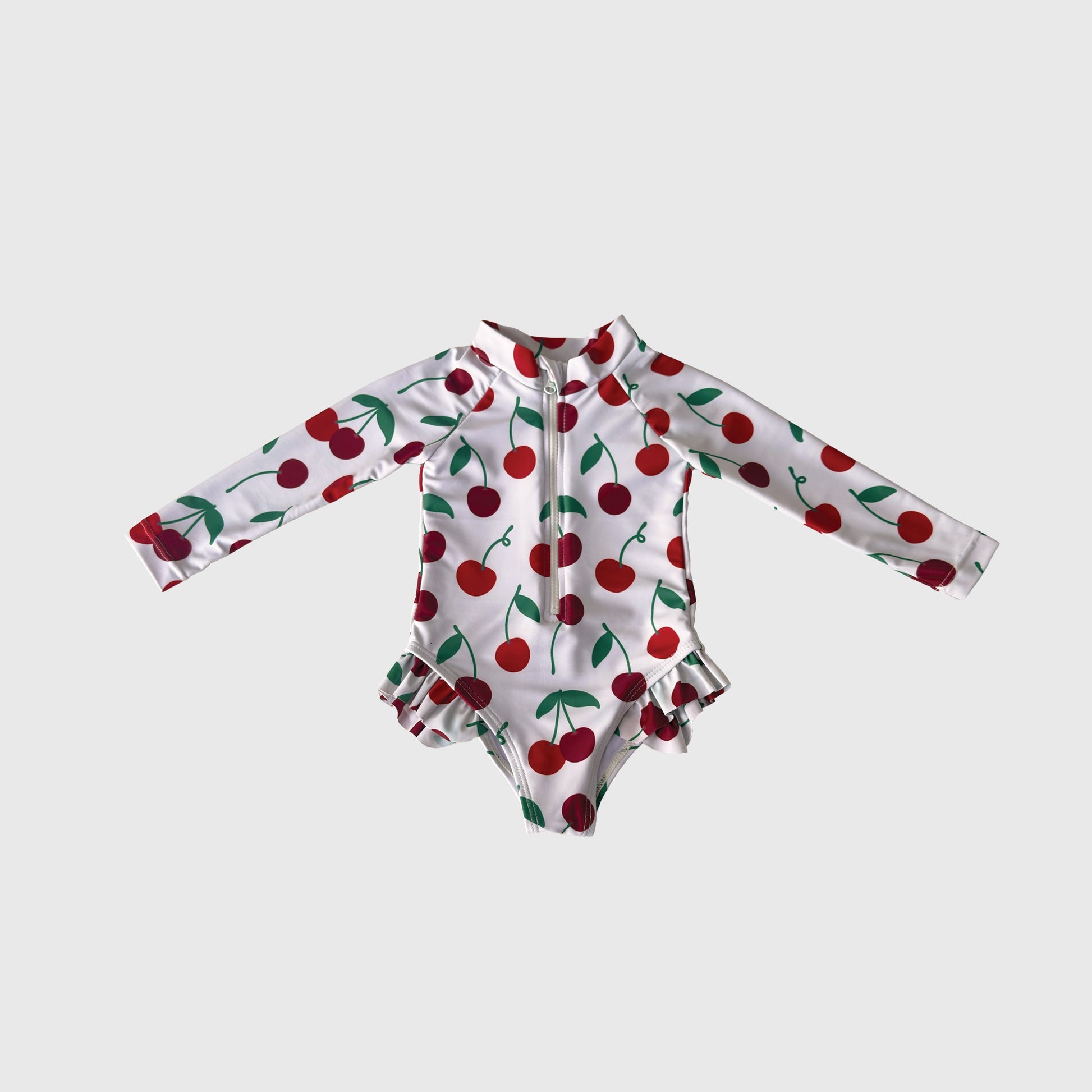 Girl's Long Sleeve Swimsuit | Cherry